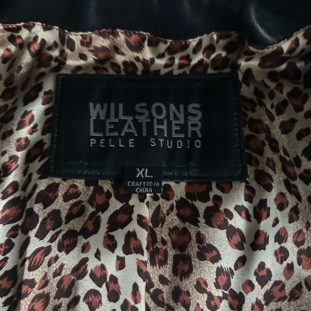 Wilsons Leather Classic Black Genuine Leather Jacket size XL - Picture 10 of 15